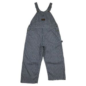Vintage Washington Dee Cee Hickory Railroad Striped Overalls Sanforized Cutoff
